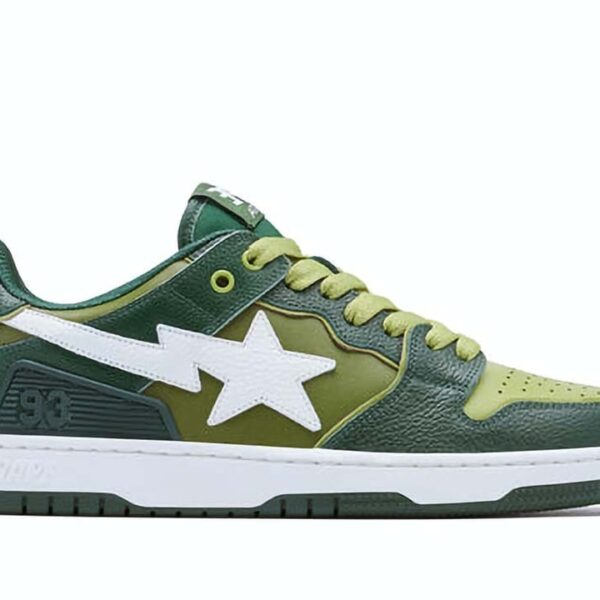 A Bathing Ape Bape SK8 Sta Green White - Image 2