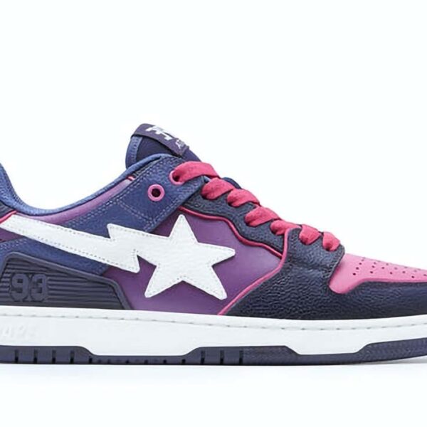 A Bathing Ape Bape SK8 Sta Purple White - Image 2