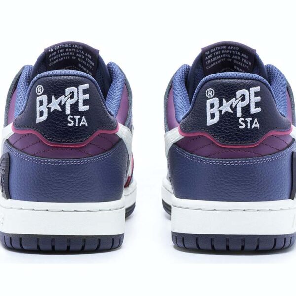 A Bathing Ape Bape SK8 Sta Purple White - Image 3