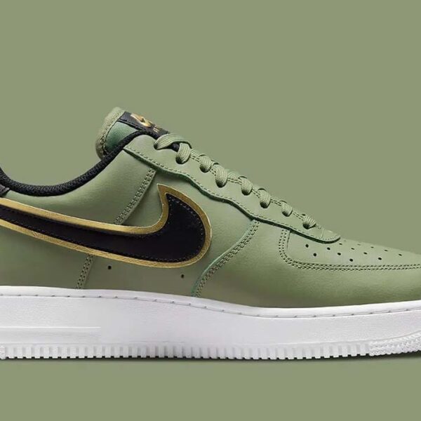 Air Force 1 Low '07 LV8 Double Swoosh Olive Gold Black - Image 2
