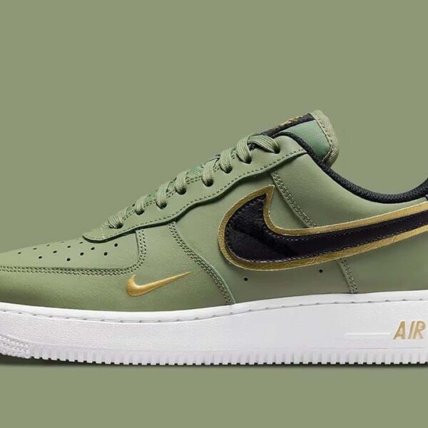 Air Force 1 Low '07 LV8 Double Swoosh Olive Gold Black - Image 6
