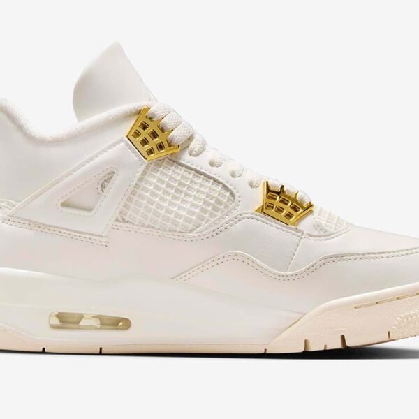 Jordan 4 Retro White Metallic Gold - W - Image 5