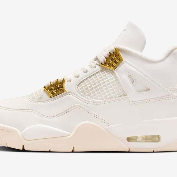 Jordan 4 Retro White Metallic Gold - W - Image 4