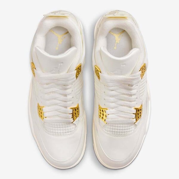 Jordan 4 Retro White Metallic Gold - W - Image 6