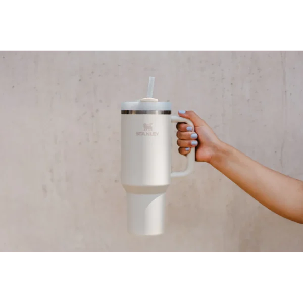 Cream Stanley 40 Oz. Quencher H2.0 FlowState Stainless Steel Vacuum Insulated Tumbler - Image 3