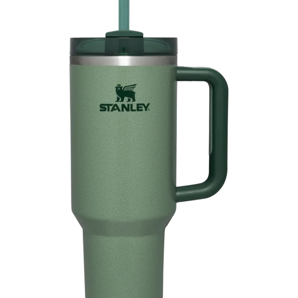 Limited Edition - Hammertone Green Stanley 40 Oz. Quencher H2.0 FlowState Stainless Steel Vacuum Insulated Tumbler