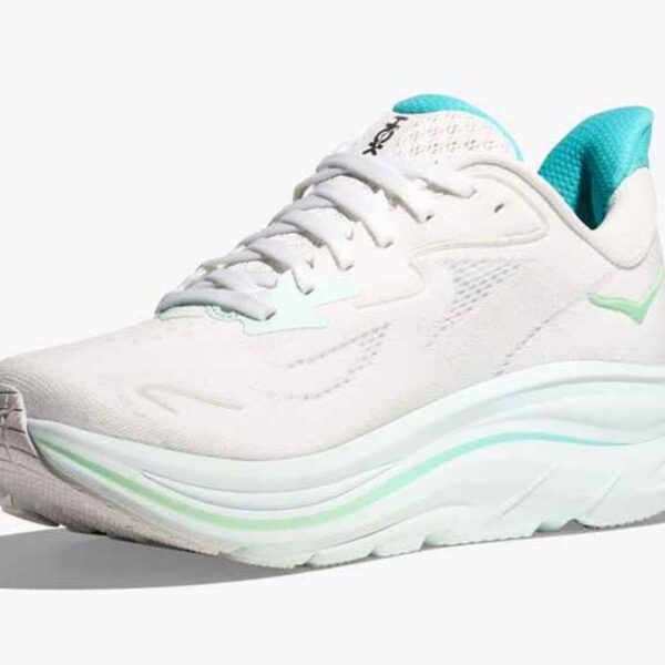HOKA Clifton 10 White Cielo Blue - W - Image 2
