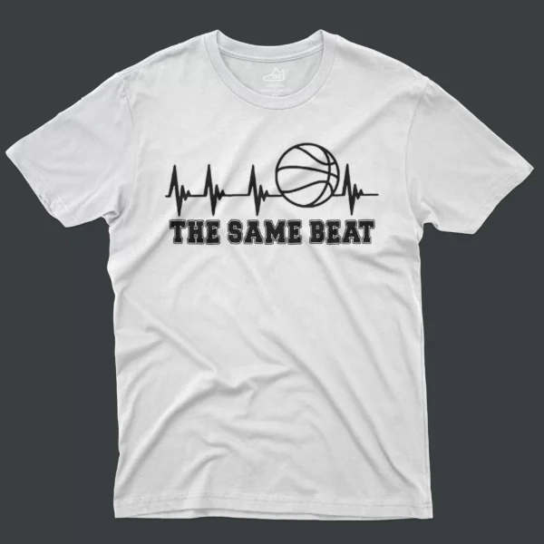 J1 Black and White T-Shirt - Heartbeat - White