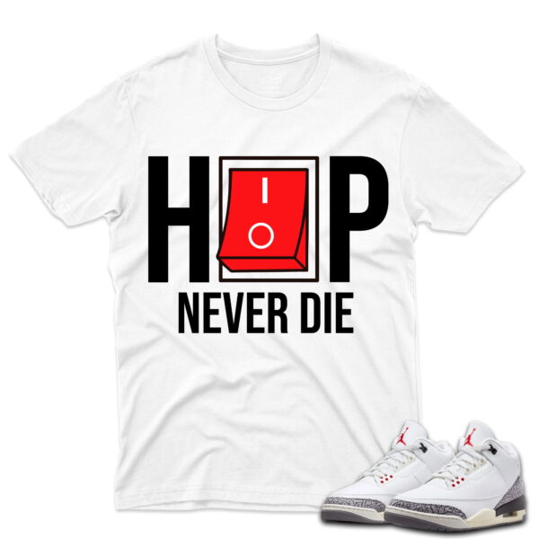 J3 Retro White Cement Reimagined - T-Shirt HipHop White