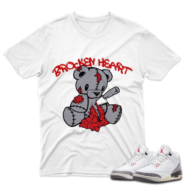 J3 Retro White Cement Reimagined - T-Shirt Broken White