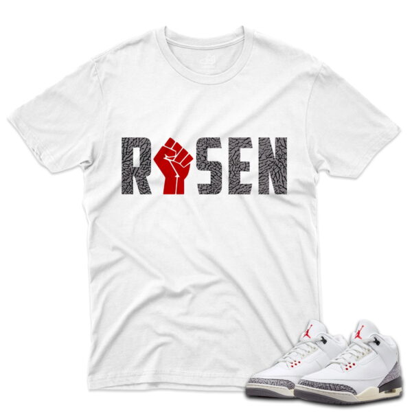 J3 Retro White Cement Reimagined - T-Shirt Risen White