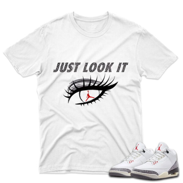J3 Retro White Cement Reimagined - T-Shirt Look White
