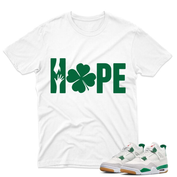 J4 Retro SB Pine Green - T-Shirt Hope White