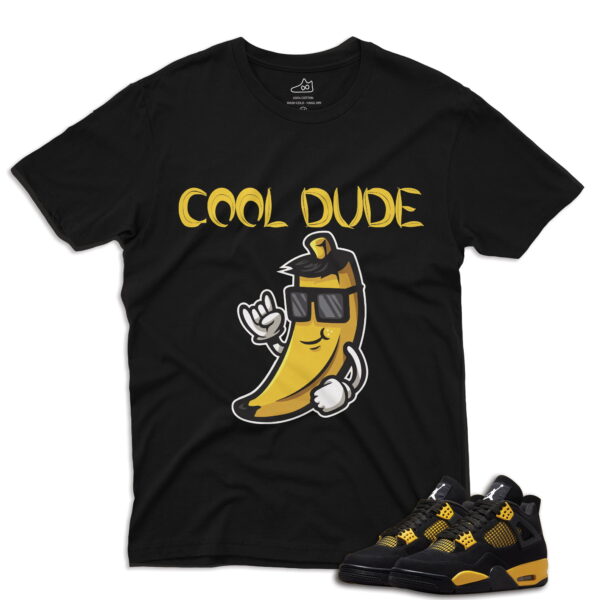 J4 Retro Thunder - CoolBanana T-Shirt - Black