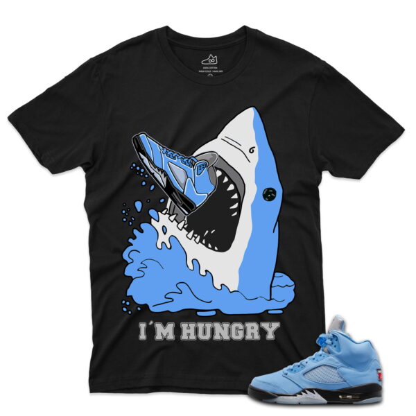 J5 Retro UNC - T-Shirt Hungry Shark Black