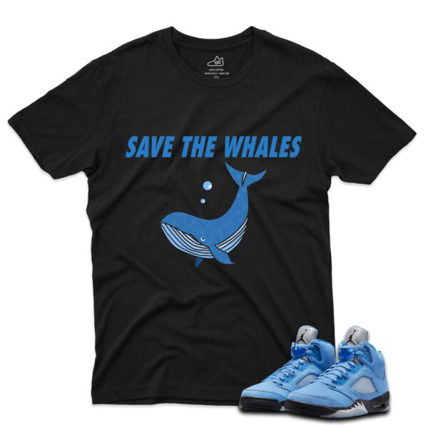 J5 Retro UNC - T-Shirt Whales Black