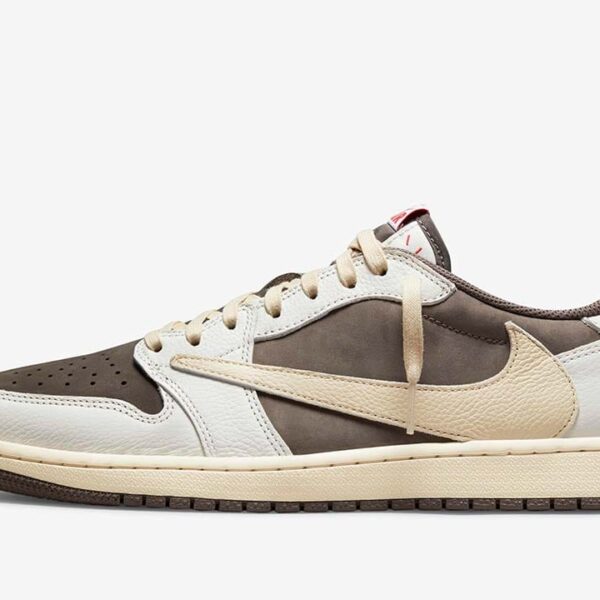 Jordan 1 Low x Travis Scott Sail and Ridgerock Reverse Mocha - Image 2