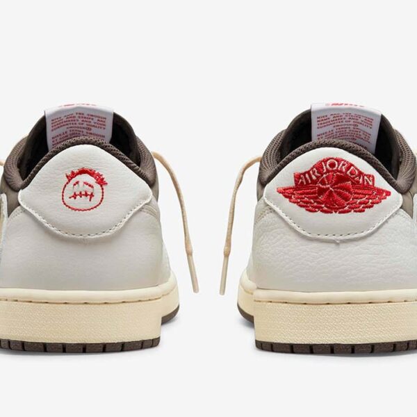 Jordan 1 Low x Travis Scott Sail and Ridgerock Reverse Mocha - Image 4