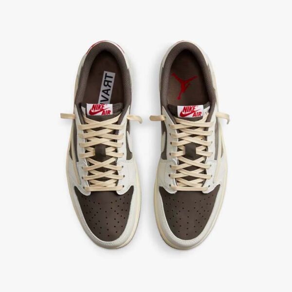 Jordan 1 Low x Travis Scott Sail and Ridgerock Reverse Mocha - Image 6