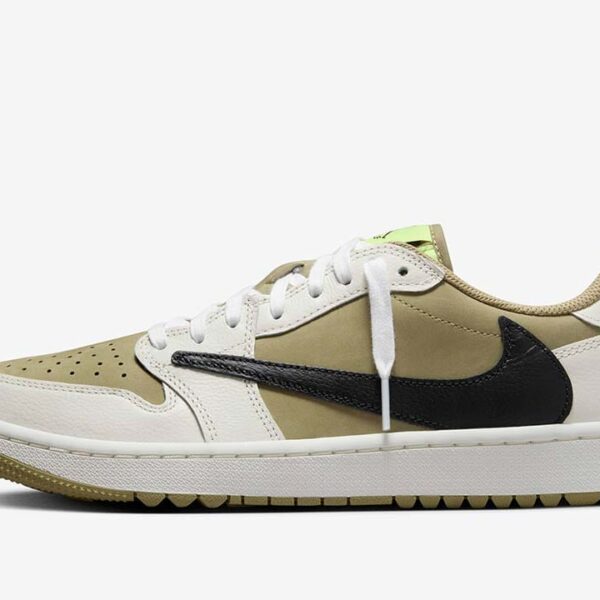 Jordan 1 Retro Low Golf Travis Scott Neutral Olive - Image 5