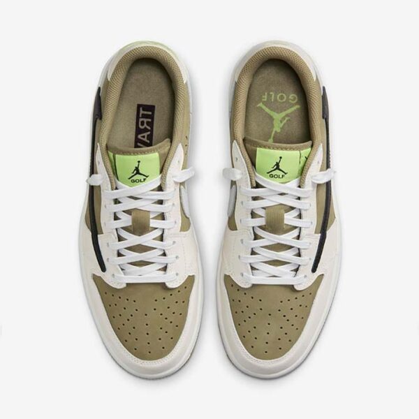 Jordan 1 Retro Low Golf Travis Scott Neutral Olive - Image 2