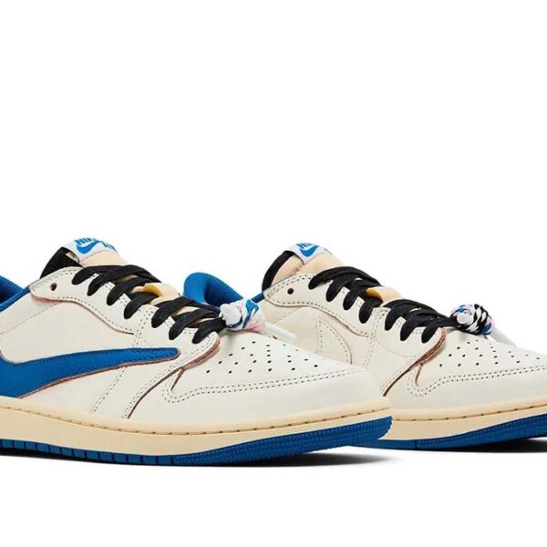 Jordan 1 Retro Low OG SP Fragment x Travis Scott Sail Military Blue