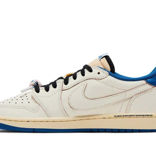 Jordan 1 Retro Low OG SP Fragment x Travis Scott Sail Military Blue - Image 2