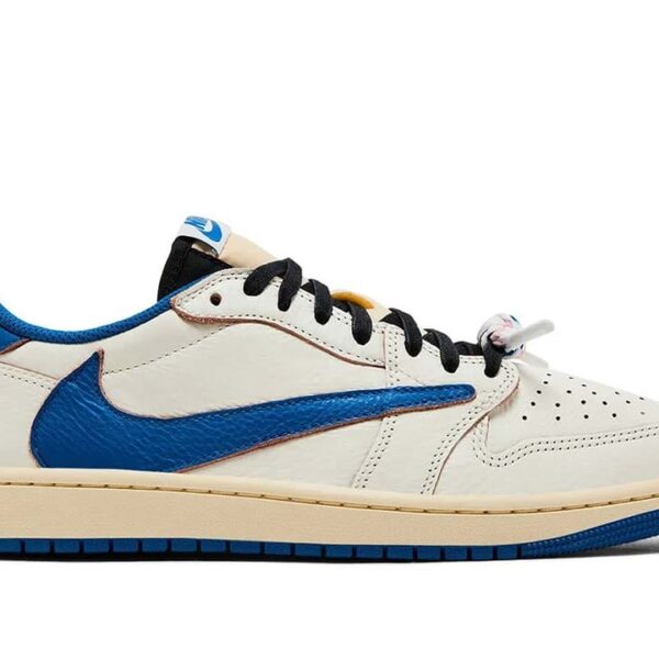 Jordan 1 Retro Low OG SP Fragment x Travis Scott Sail Military Blue - Image 5