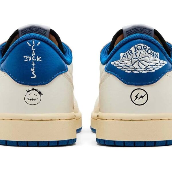 Jordan 1 Retro Low OG SP Fragment x Travis Scott Sail Military Blue - Image 4