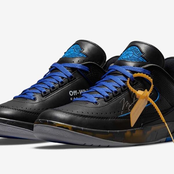 Jordan 2 Retro Low SP Off-White Black and Varsity Royal