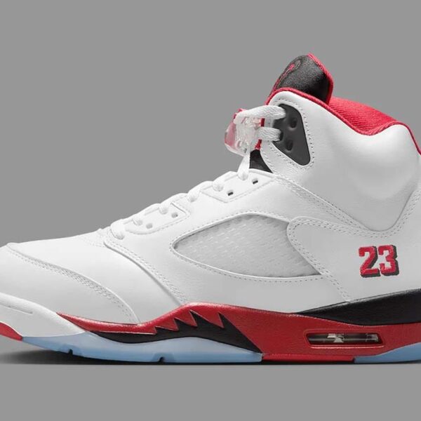 Jordan 5 Retro Fire Red Black Tongue 2025 - Image 2