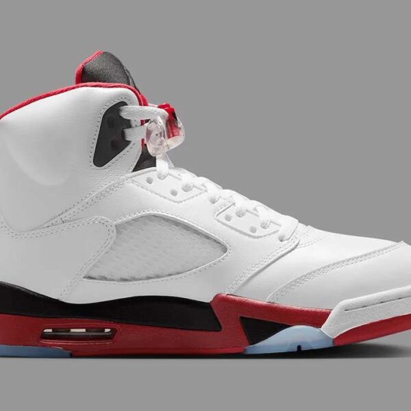 Jordan 5 Retro Fire Red Black Tongue 2025 - Image 3