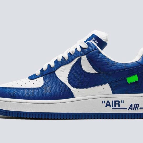 LV x Air Force 1 Low By Virgil Abloh White Royal - Image 3