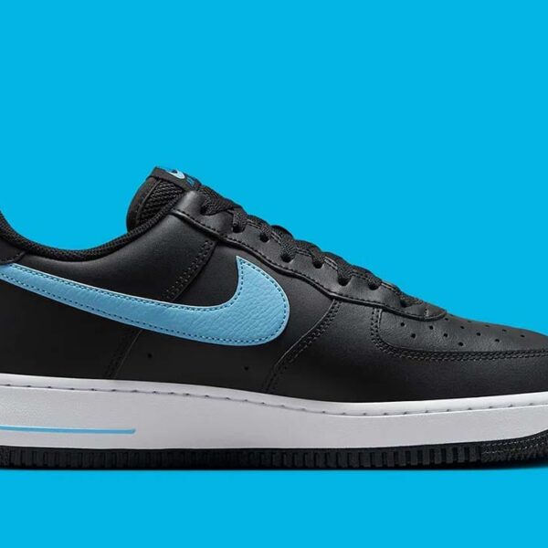 Nike Air Force 1 '07 Low Black University Blue - Image 2