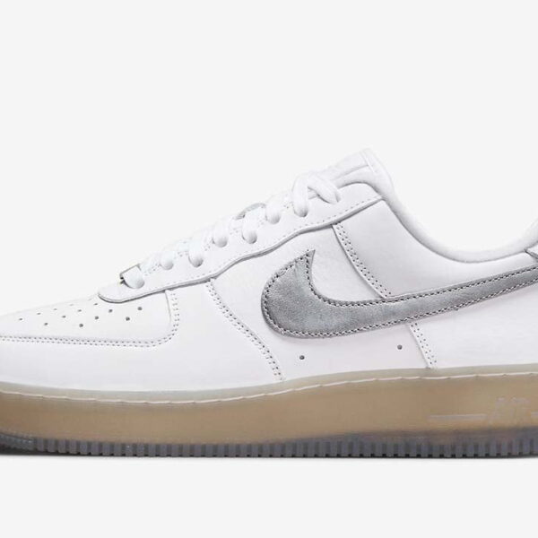 Nike Air Force 1 Low '07 PRM White Metallic Silver - Image 2