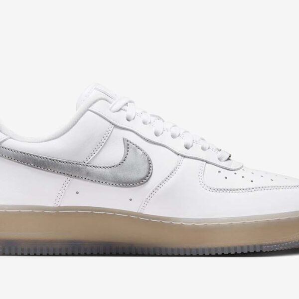 Nike Air Force 1 Low '07 PRM White Metallic Silver - Image 3