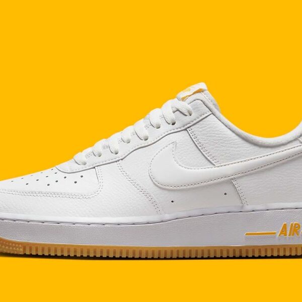 Nike Air Force 1 Low '07 White University Gold Gum - Image 2