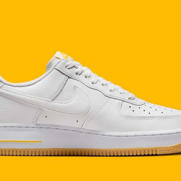 Nike Air Force 1 Low '07 White University Gold Gum - Image 3