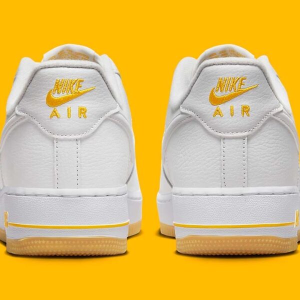 Nike Air Force 1 Low '07 White University Gold Gum - Image 4