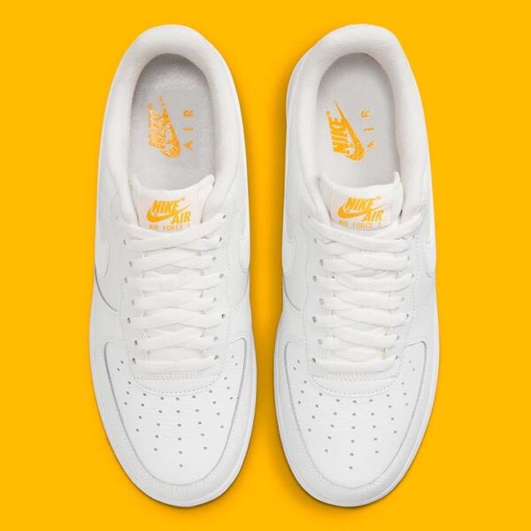Nike Air Force 1 Low '07 White University Gold Gum - Image 6