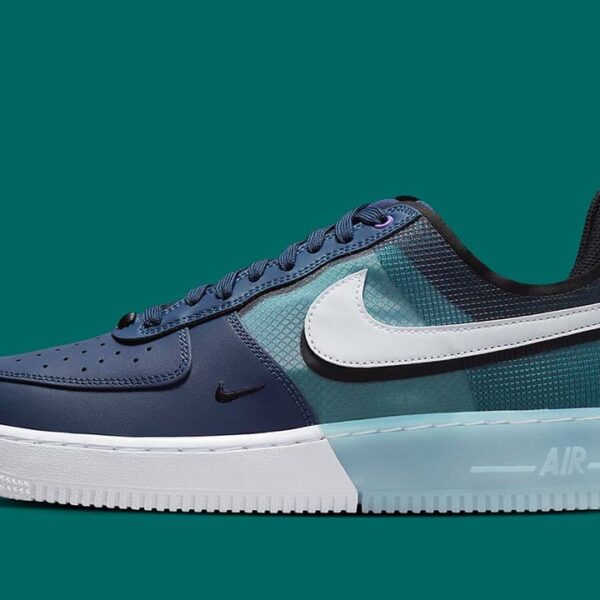 Nike Air Force 1 Low React Midnight Navy Teal - Image 2
