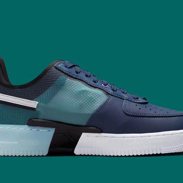 Nike Air Force 1 Low React Midnight Navy Teal - Image 3