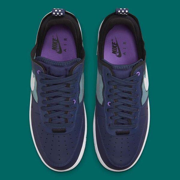 Nike Air Force 1 Low React Midnight Navy Teal - Image 6