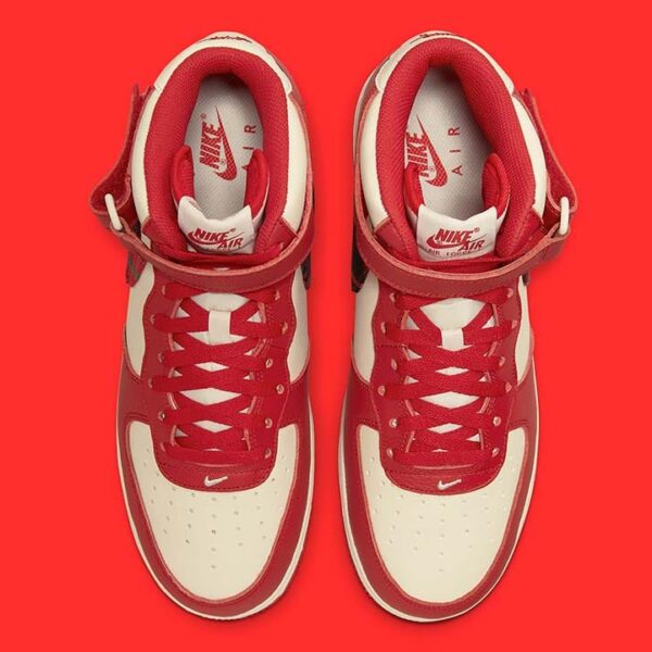 Nike Air Force 1 Mid '07 LX Plaid Cream Red - Image 6