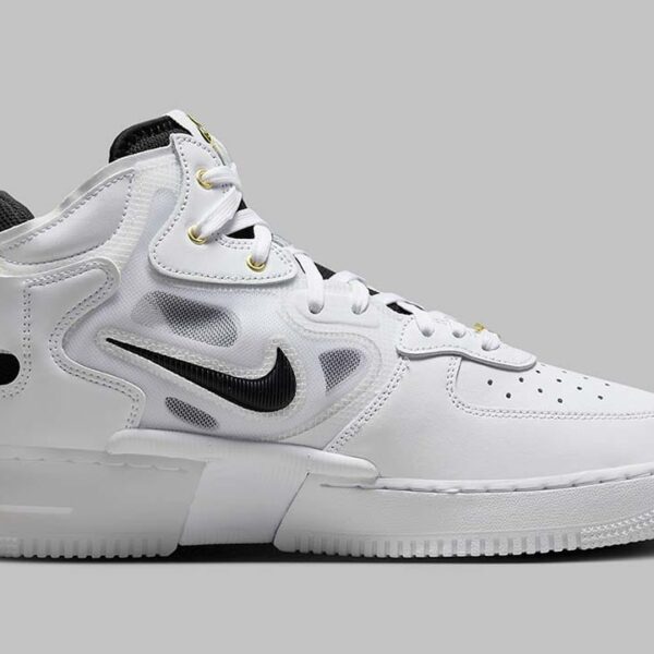 Nike Air Force 1 Mid React 40th Anniversary White Black - Image 3