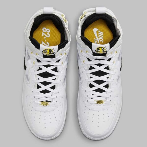 Nike Air Force 1 Mid React 40th Anniversary White Black - Image 6