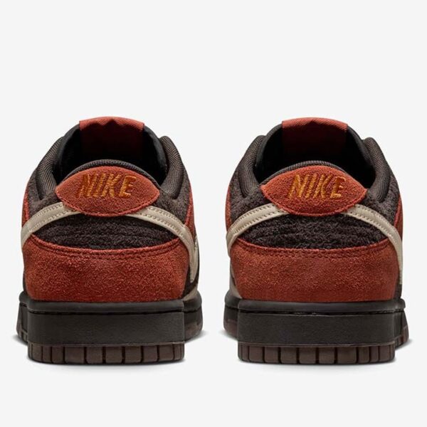 Nike Dunk Low Velvet Brown and Rugged Orange - Image 3