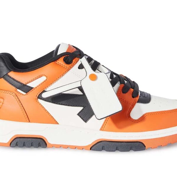 Off-White Out Of Office Calf Leather Black White Orange - Image 5