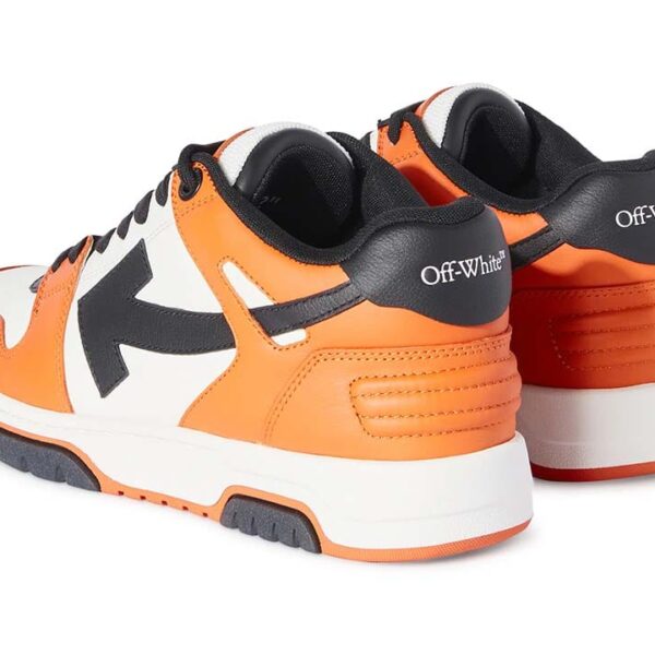 Off-White Out Of Office Calf Leather Black White Orange - Image 4