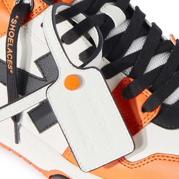 Off-White Out Of Office Calf Leather Black White Orange - Image 3